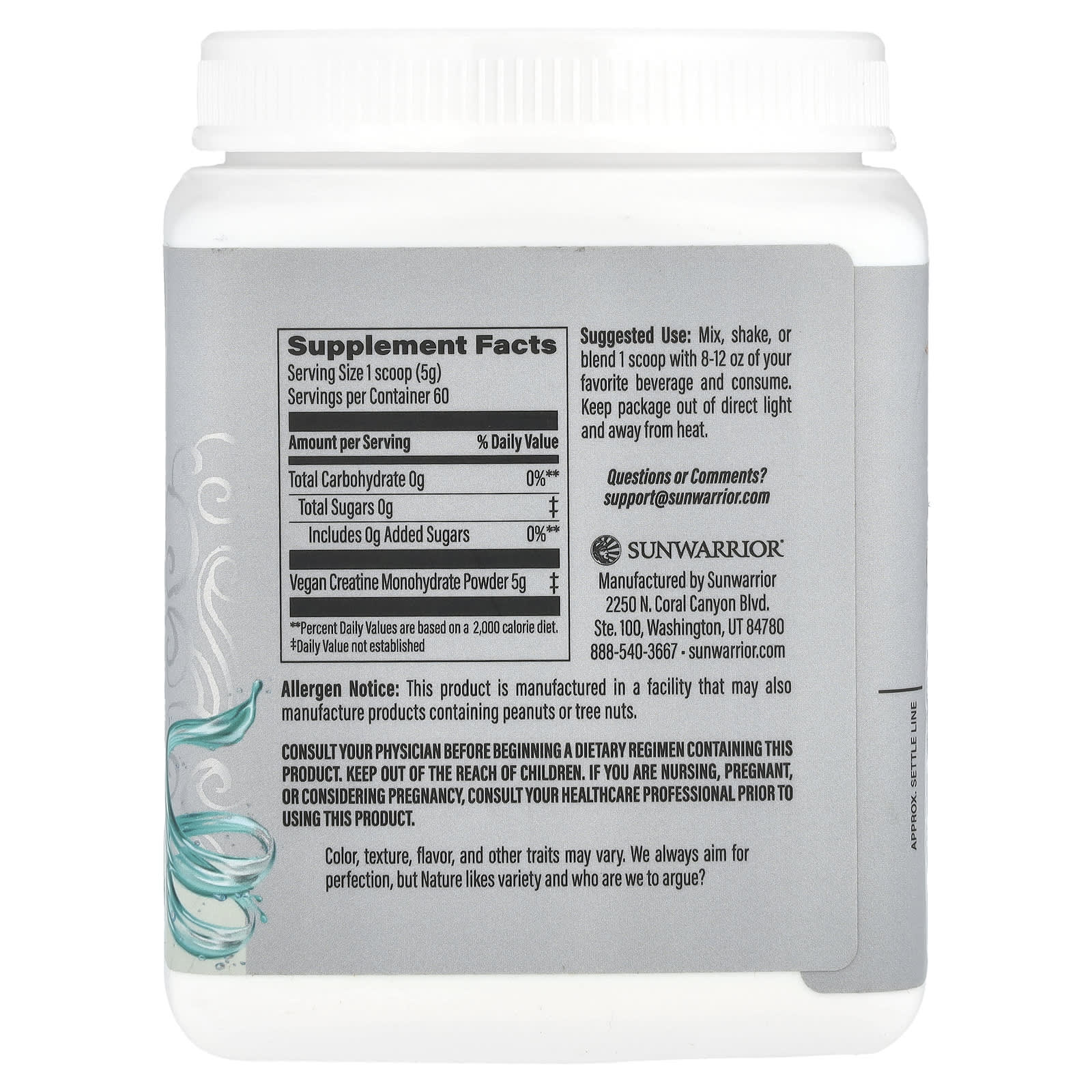 Sunwarrior, Sport, Active Creatine Monohydrate, Unflavored, 10.58 oz (300 g) - Image 2
