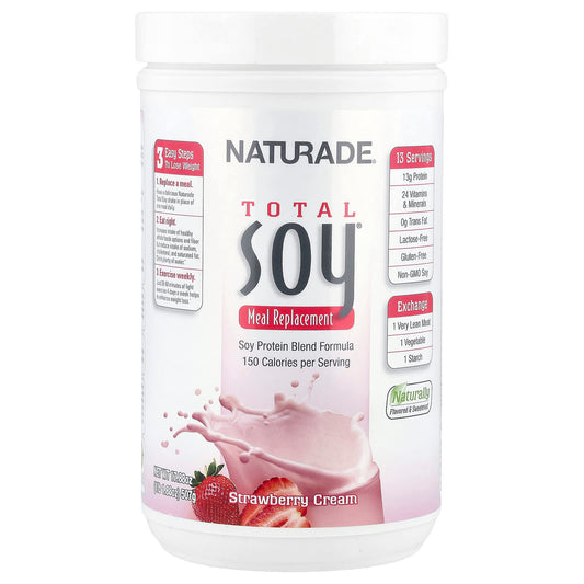 Naturade, Total Soy®, Meal Replacement, Strawberry Cream, 1 lb 1.88 oz (507 g) - Image 1