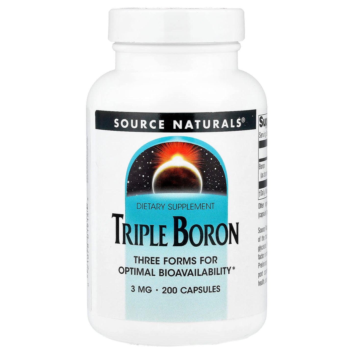 Source Naturals, Triple Boron, 3 mg, 200 Capsules - Image 1