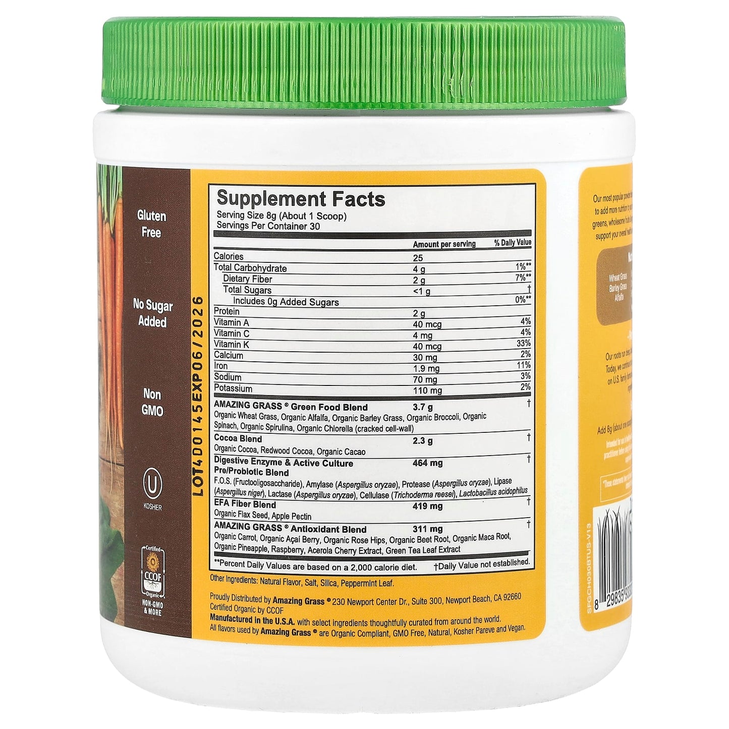 Amazing Grass Greens Blend Superfood Chocolate - Image 2