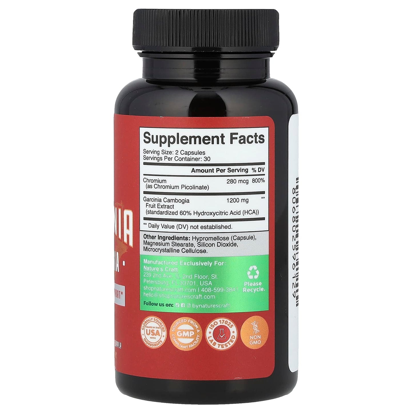 Nature's Craft, Garcinia Cambogia, 60 Capsules - Image 2