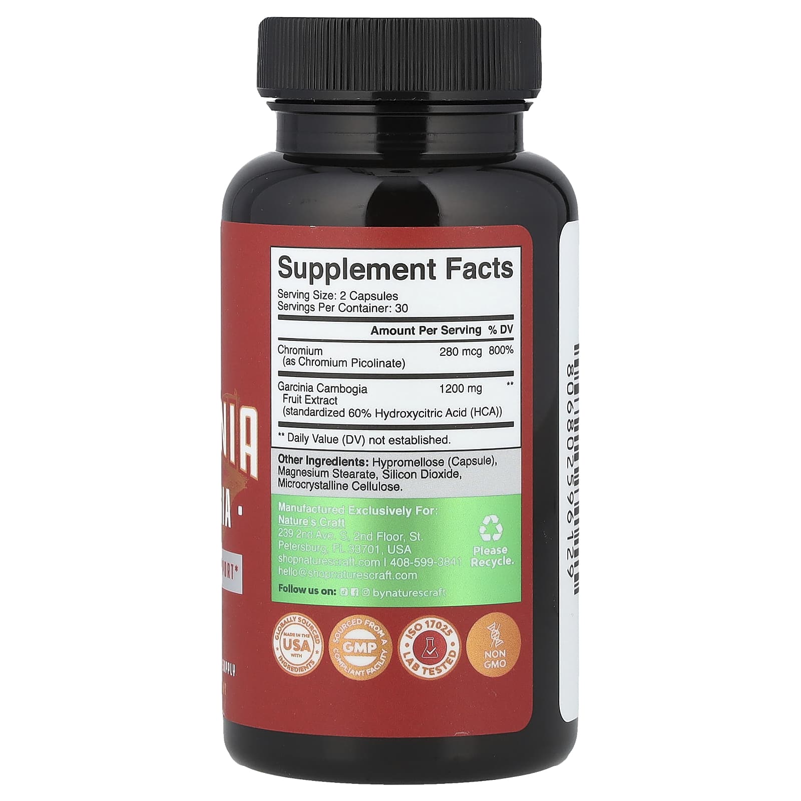 Nature's Craft, Garcinia Cambogia, 60 Capsules - Image 2