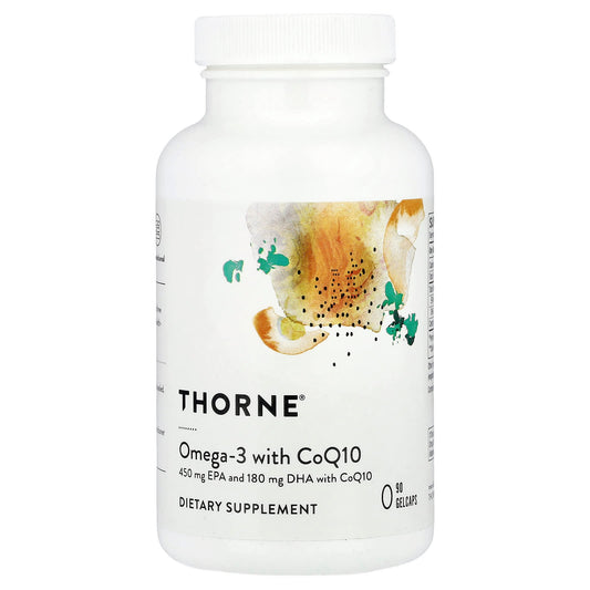 Thorne, Omega-3 with CoQ10, 90 Gelcaps - Image 1