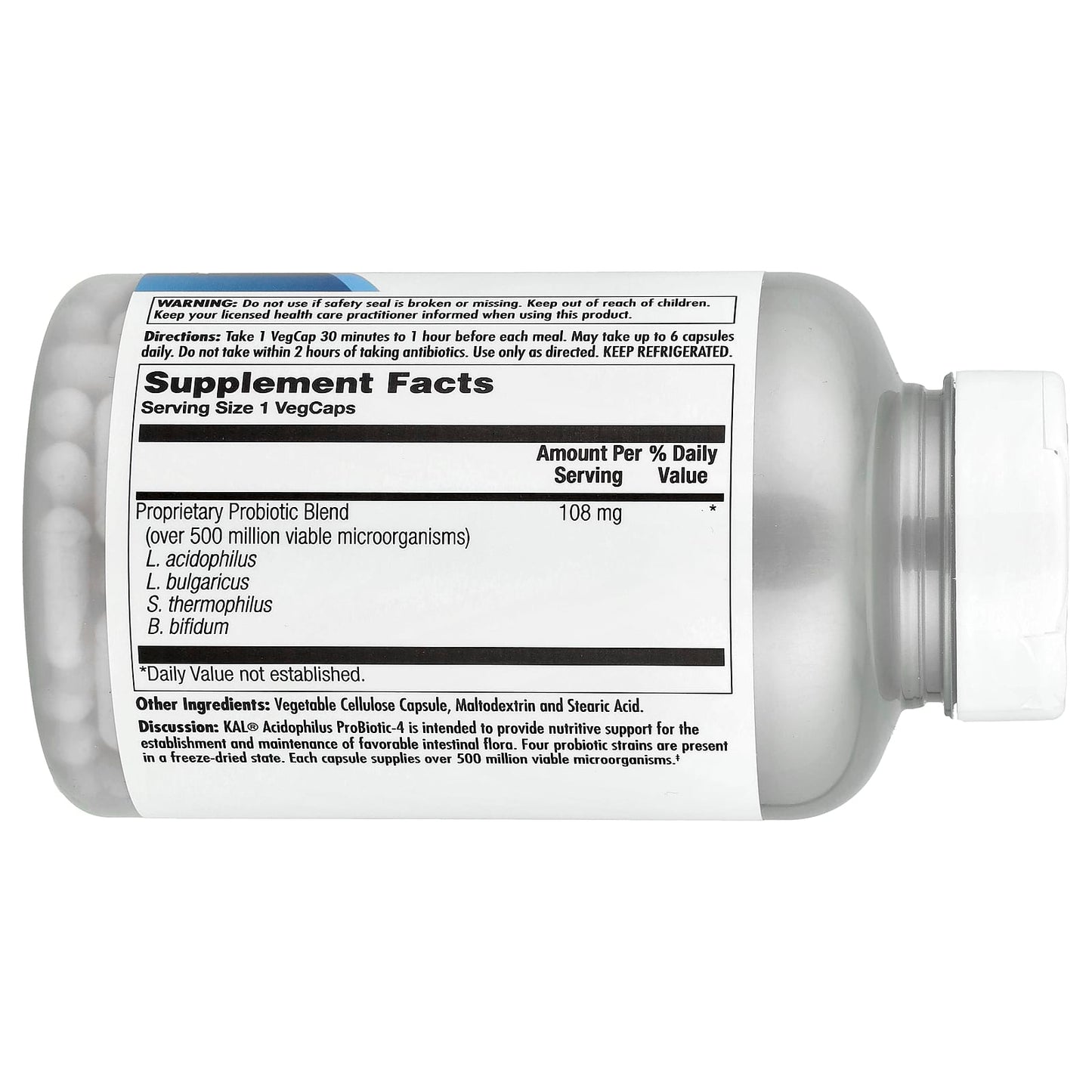 Boost Gut Health with KAL Acidophilus Probiotic-4, 250 VegCaps - Image 2