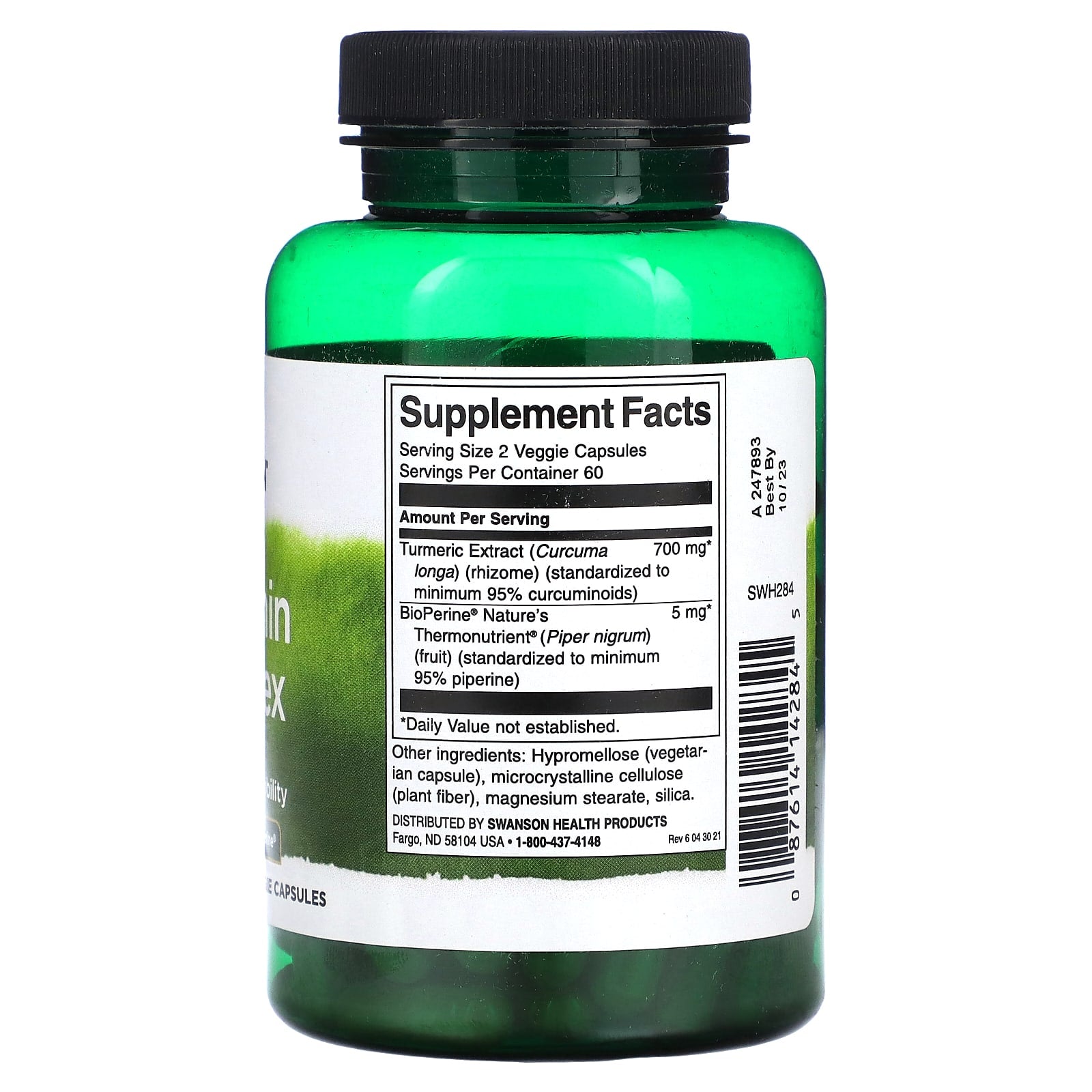 Swanson, Curcumin Complex, 120 Veggie Capsules - Image 2