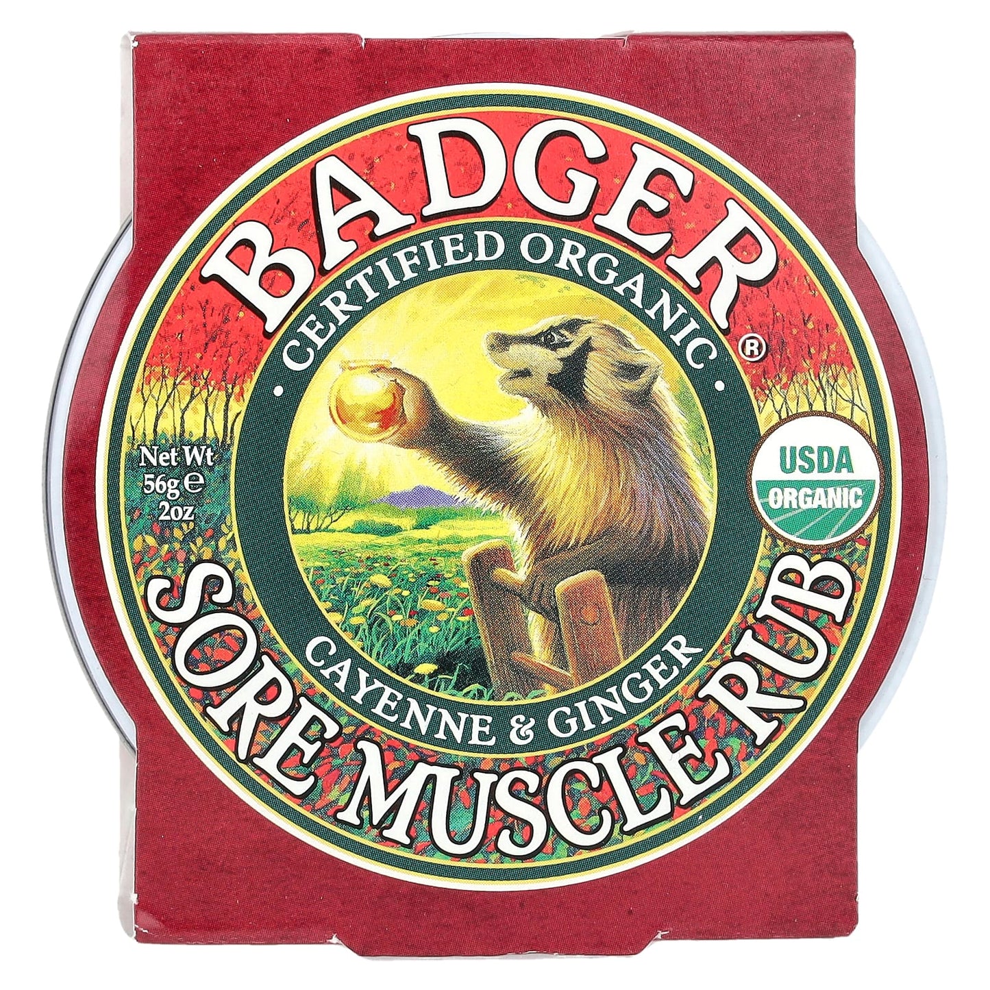 Badger Organic Sore Muscle Rub with Cayenne & Ginger, 2 oz - Image 2