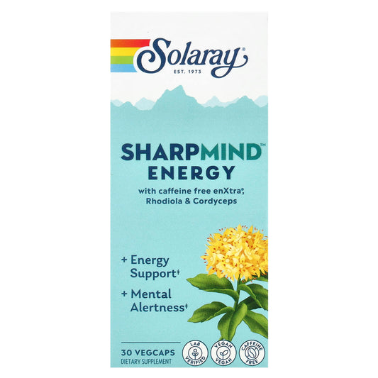 Solaray, SharpMind™ Energy, 30 Vegcaps - Image 1