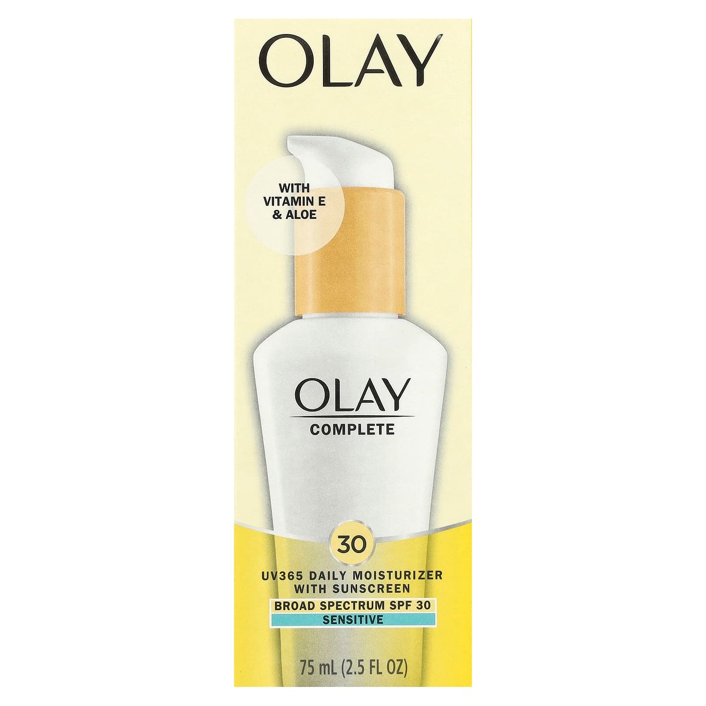 Olay, Complete, UV365 Daily Moisturizer With Sunscreen, SPF 30, Sensitive,  2.5 fl oz (75 ml) - Image 2