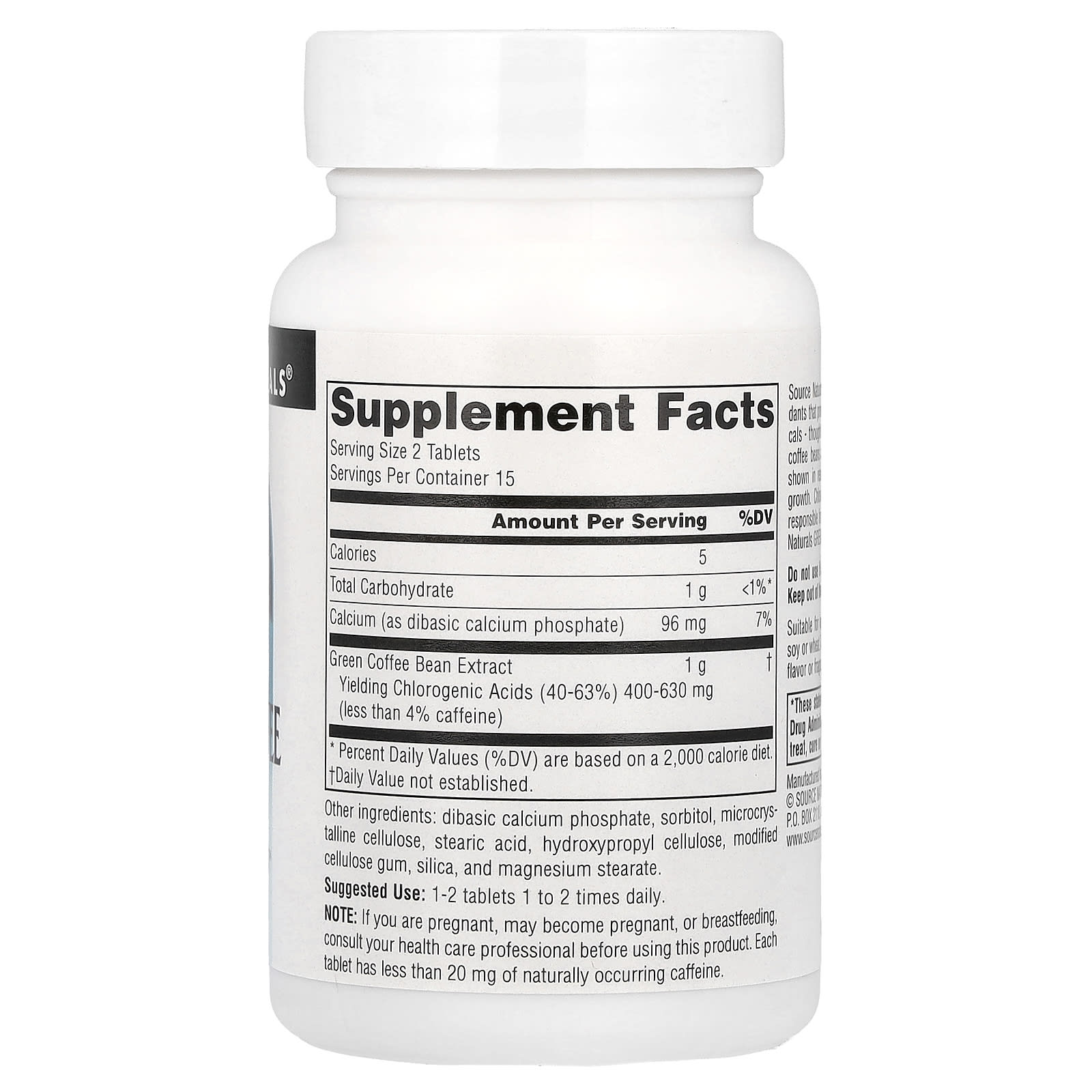 Source Naturals, Green Coffee Extract, 30 Tablets (500 mg per Tablet) - Image 2