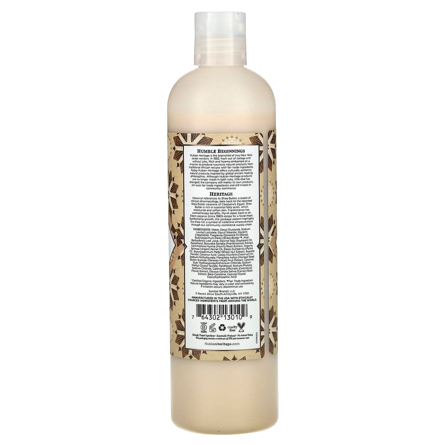Nubian Heritage, Body Wash, Raw Shea Butter, 13 fl oz (384 ml) - Image 2