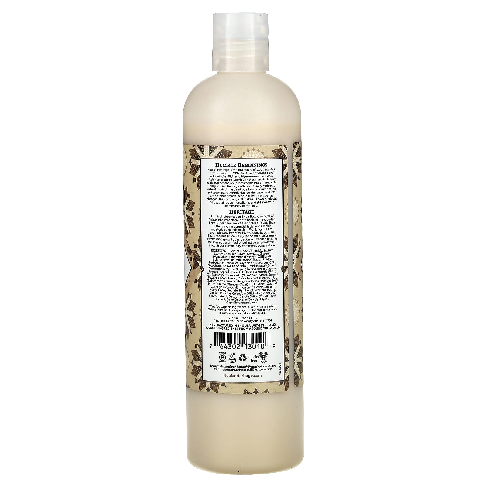 Nubian Heritage, Body Wash, Raw Shea Butter, 13 fl oz (384 ml) - Image 2