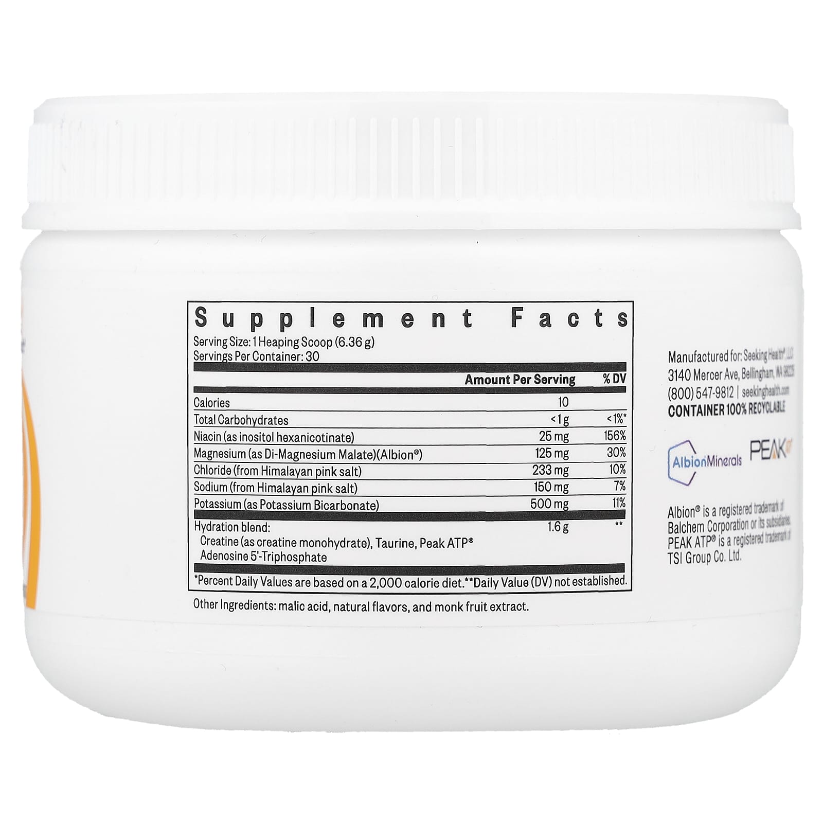 Seeking Health, Optimal Electrolyte, Orange, 6.73 oz (190.8 g) - Image 2