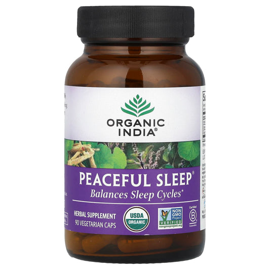Organic India, Peaceful Sleep®, 90 Vegetarian Caps - Image 1