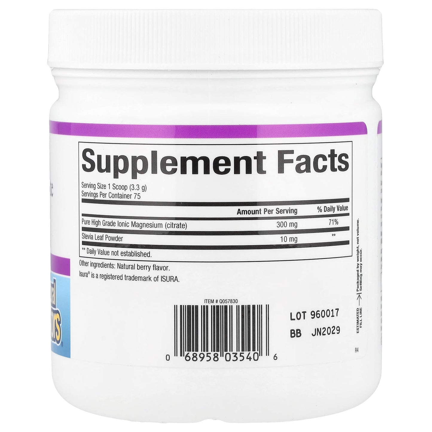 Natural Factors, Stress-Relax®, Magnesium Citrate Powder, Berry Drink Mix, 8.8 oz (250 g) - Image 2