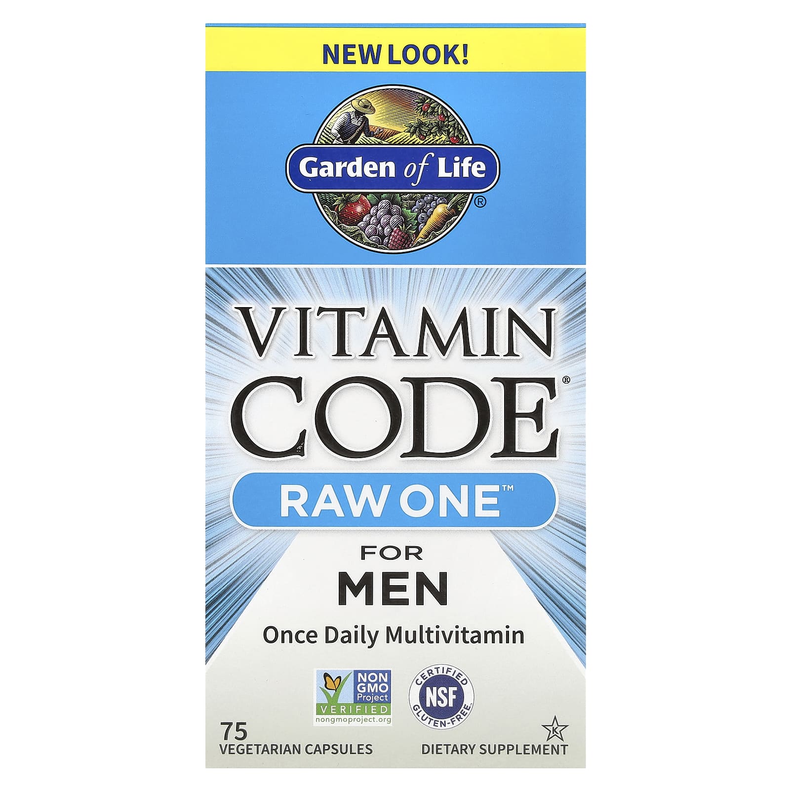 Whole Food Nutrition for Men: RAW One Daily Multivitamin by Garden of Life - Image 1