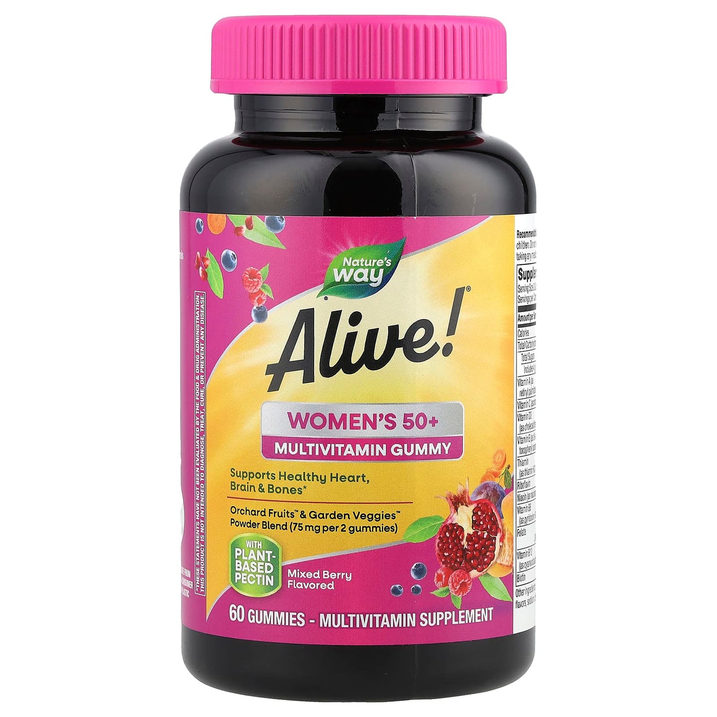 Nature's Way, Alive!® Women's 50+ Multivitamin Gummy, Mixed Berry, 60 Gummies - Image 1