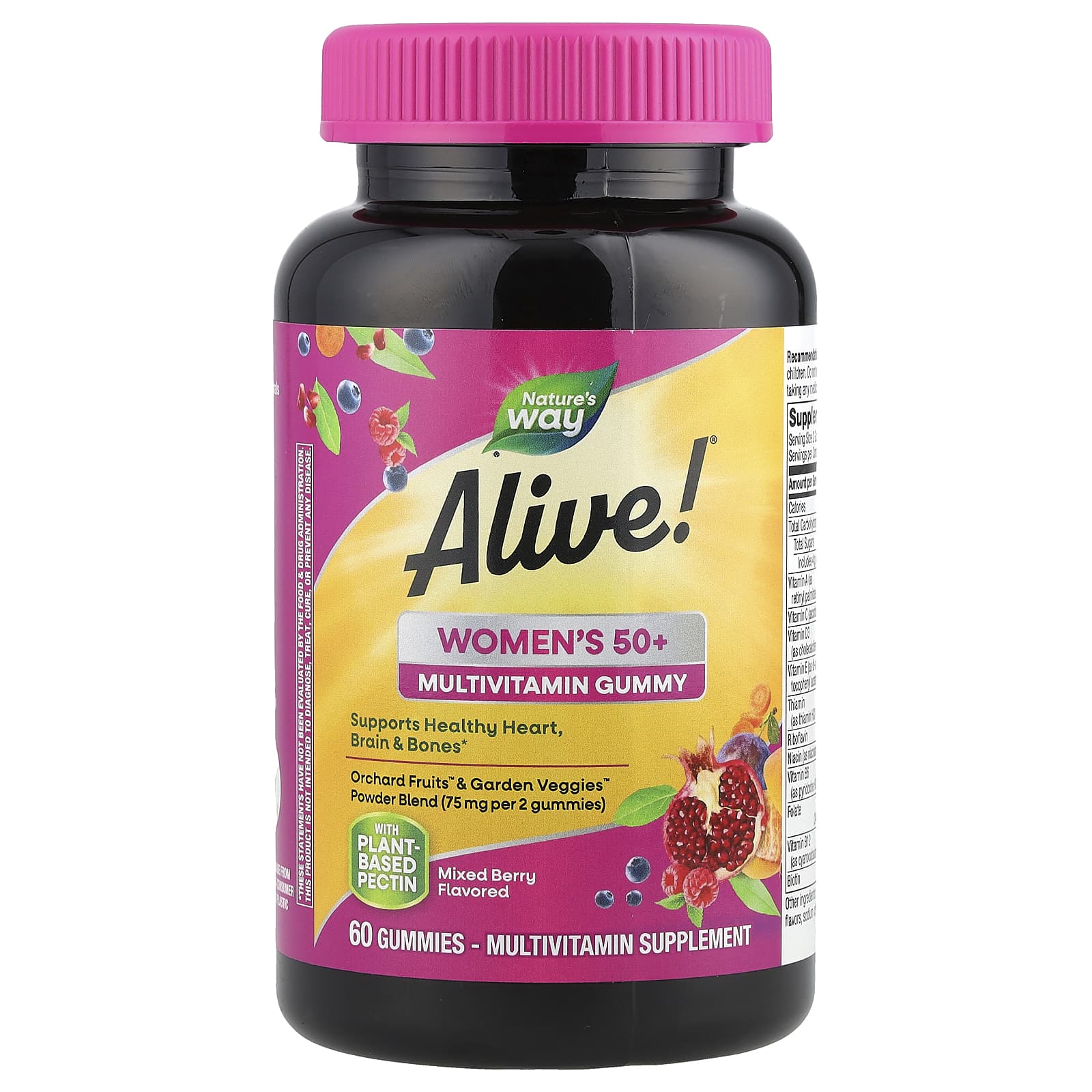 Nature's Way, Alive!® Women's 50+ Multivitamin Gummy, Mixed Berry, 60 Gummies - Image 1