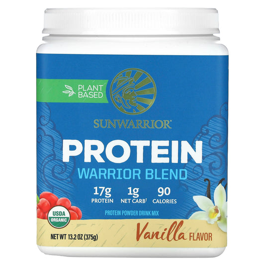 Sunwarrior, Warrior Blend, Protein, Vanilla, 13.2 oz (375 g) - Image 1