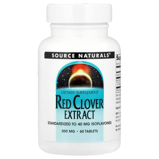 Source Naturals, Red Clover Extract, 60 Tablets - Image 1
