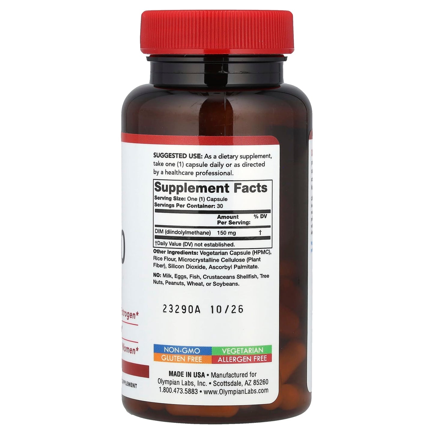 Olympian Labs, DIM-150, 30 Vegetarian Capsules (150 mg per Capsule) - Image 2