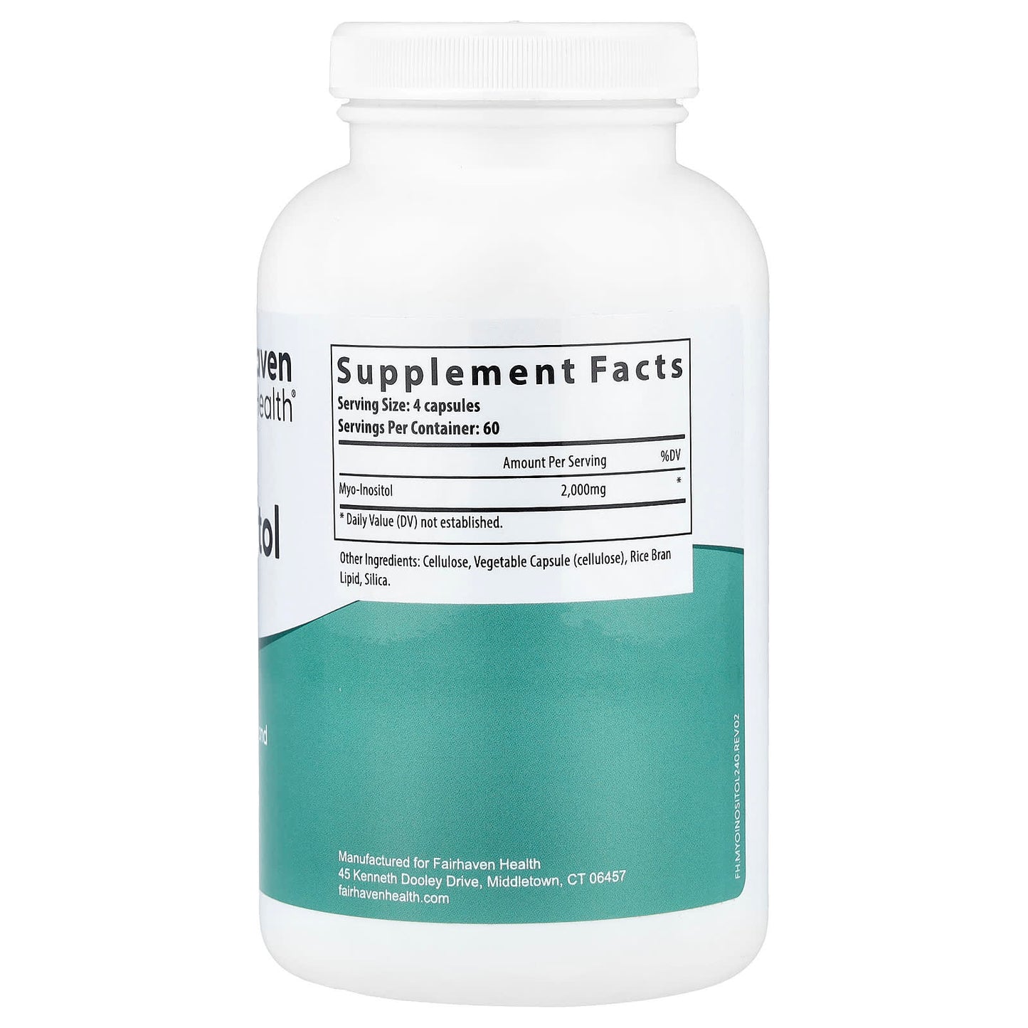 Fairhaven Health Myo-Inositol for Cycle Regularity, 240 Capsules - Image 2