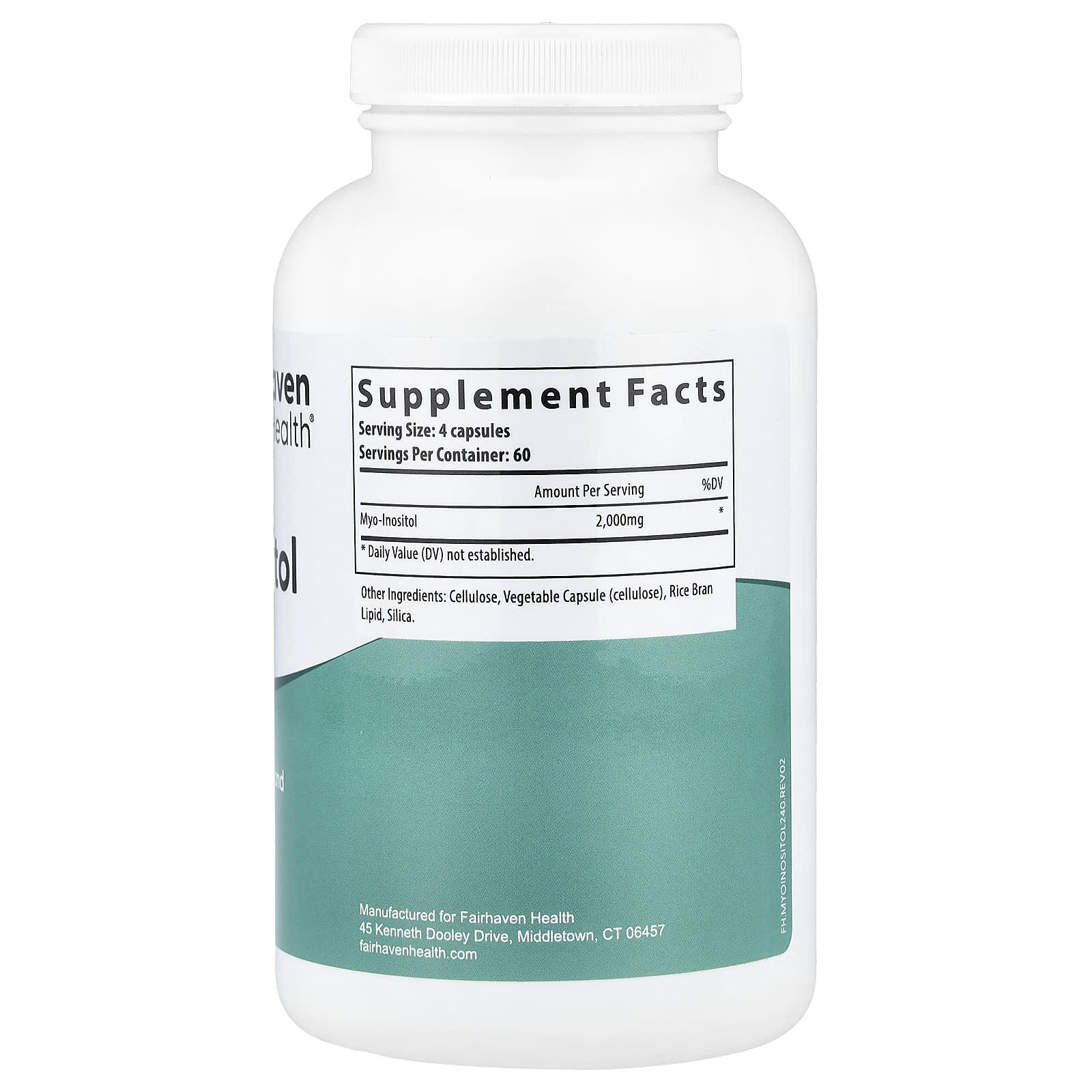 Fairhaven Health Myo-Inositol for Cycle Regularity, 240 Capsules - Image 2