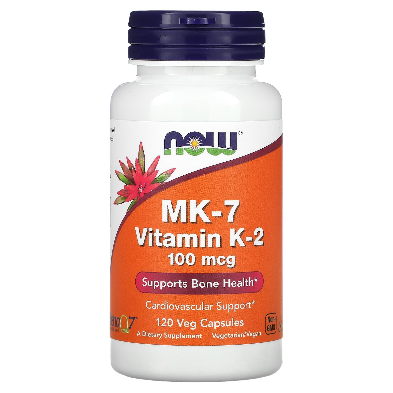 NOW Foods, MK-7 Vitamin K-2 , 100 mcg, 120 Veg Capsules - Image 1