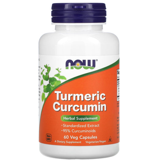 NOW Foods, Turmeric Curcumin, 60 Veg Capsules (665 mg per Capsule) - Image 1