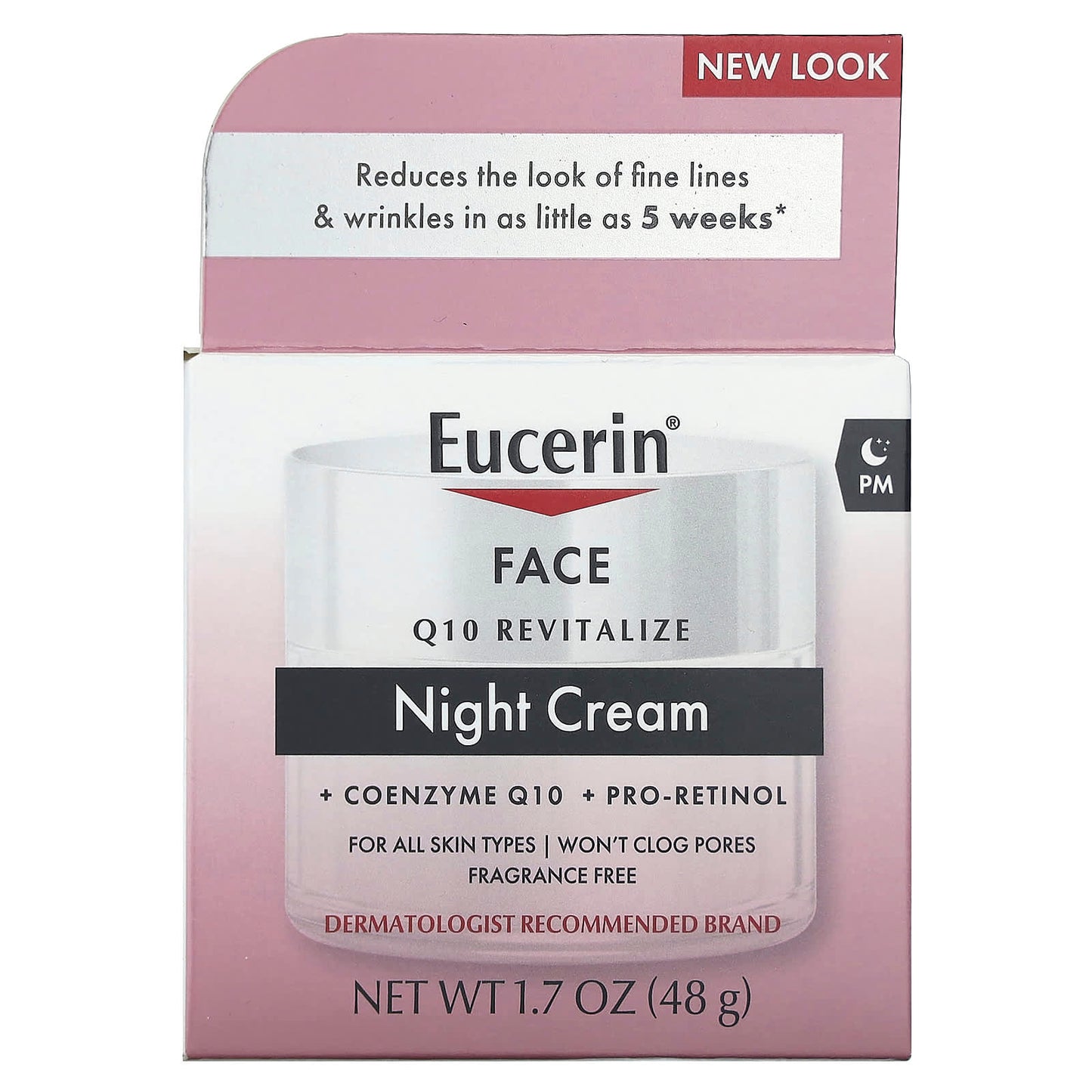 Eucerin Q10 Revitalize Night Cream for Fine Lines & Wrinkles, Fragrance Free - Image 2