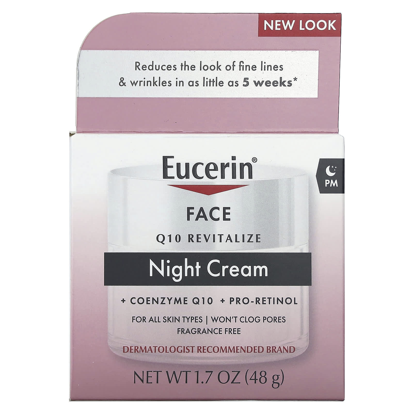 Eucerin Q10 Revitalize Night Cream for Fine Lines & Wrinkles, Fragrance Free - Image 2