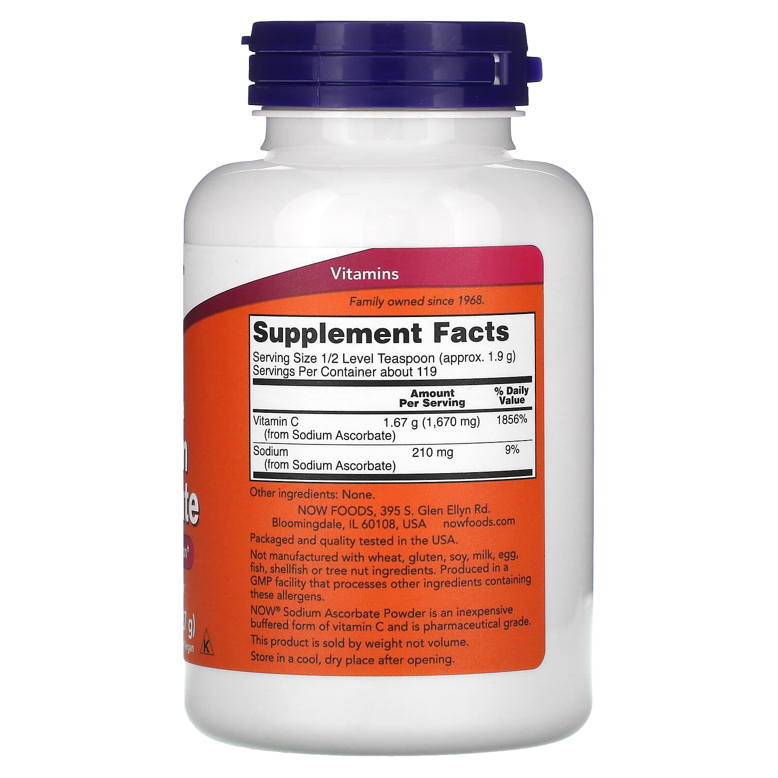 NOW Foods, Sodium Ascorbate Powder, 8 oz (227 g) - Image 2