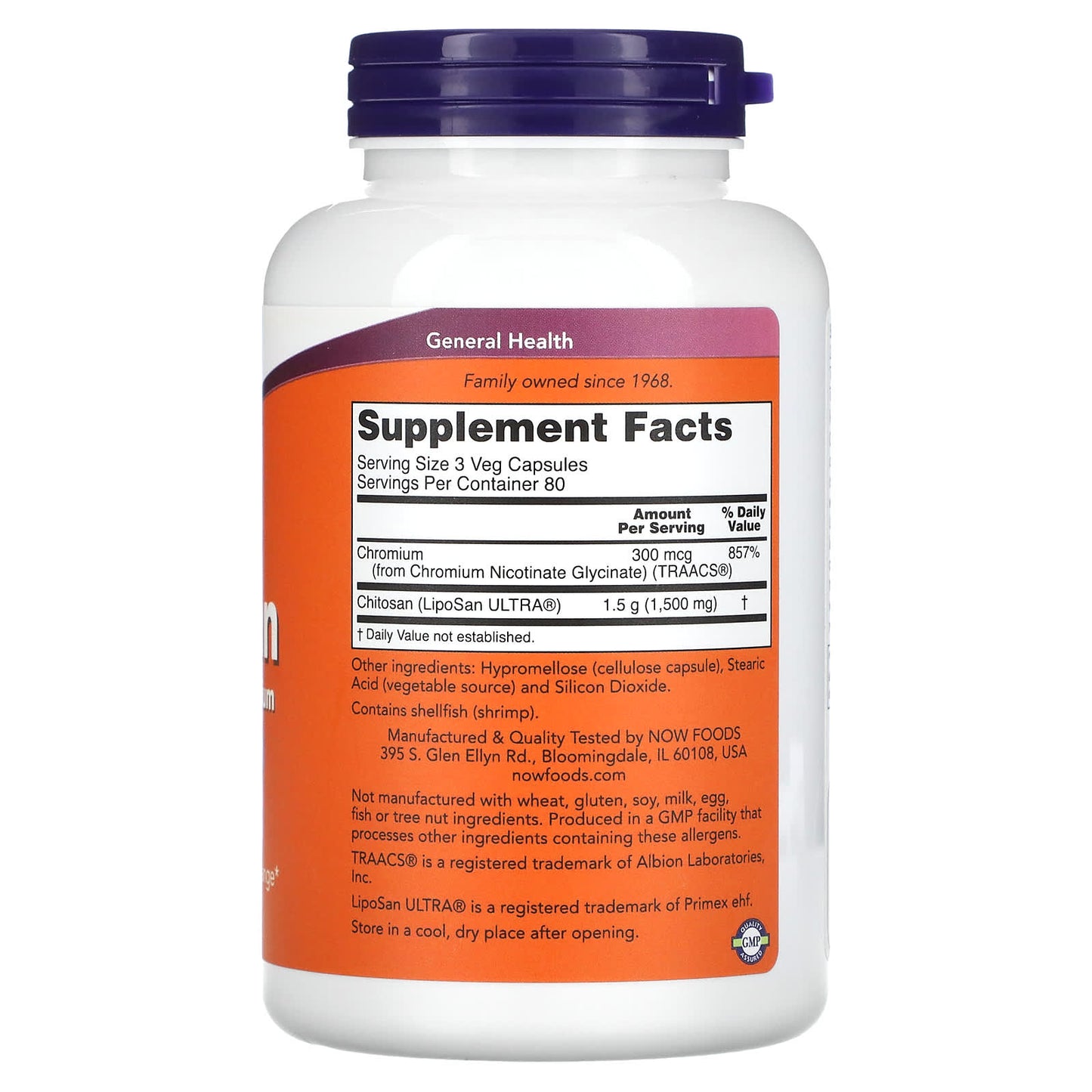 NOW Foods, Chitosan, 500 mg, 240 Veg Capsules - Image 2