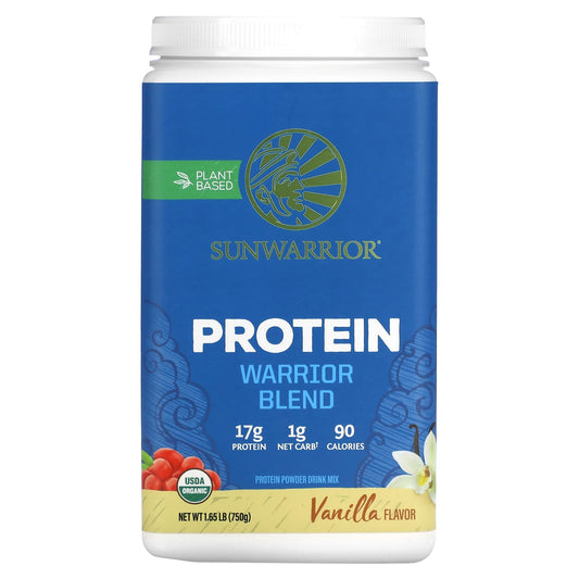 Sunwarrior, Warrior Blend, Protein, Vanilla, 1.65 lb (750 g) - Image 1