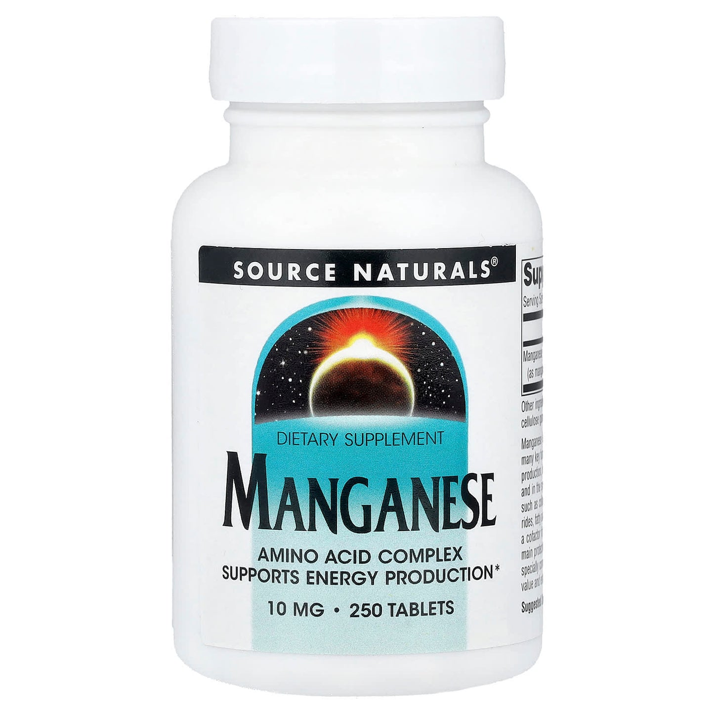 Source Naturals, Manganese, 10 mg, 250 Tablets - Image 1