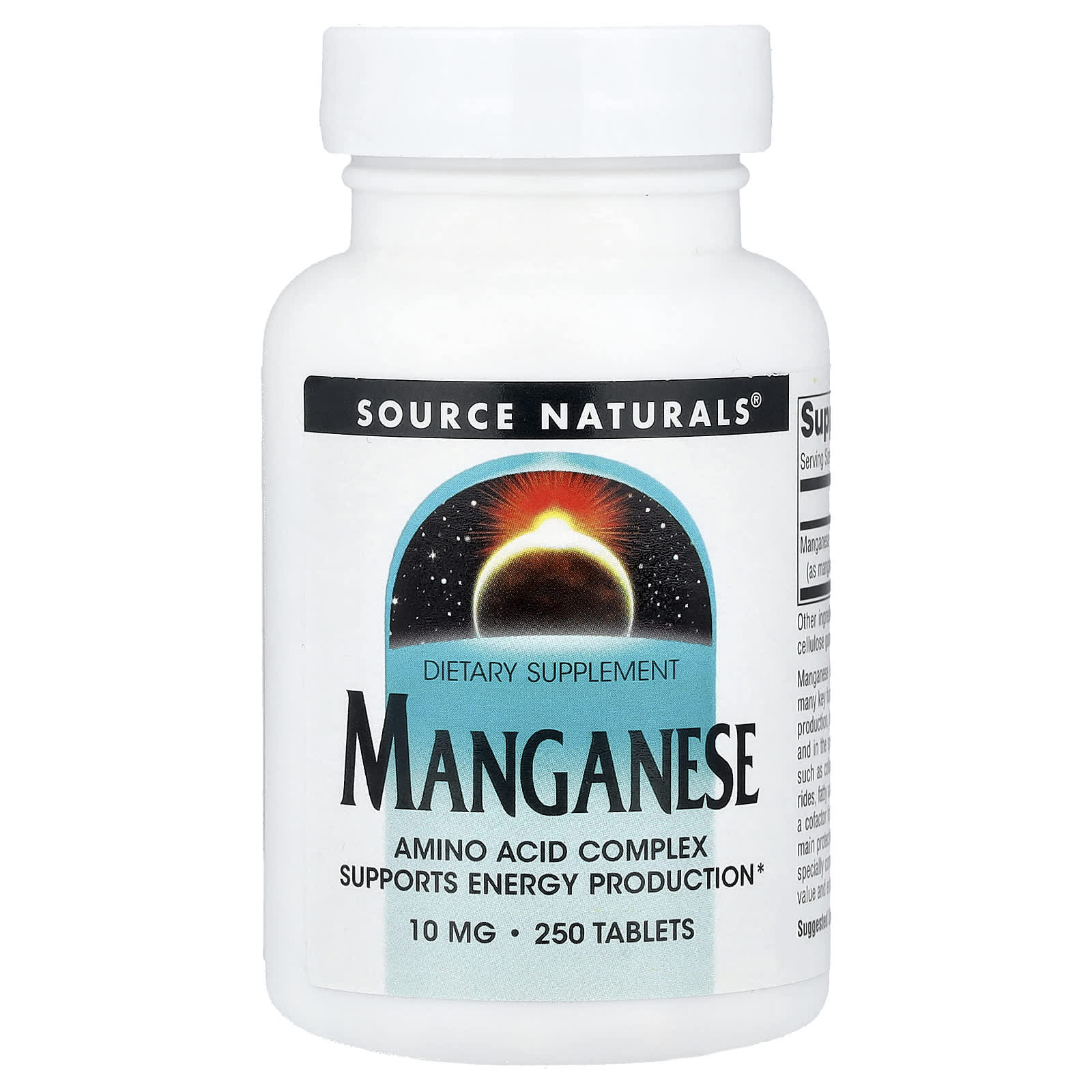 Source Naturals, Manganese, 10 mg, 250 Tablets - Image 1
