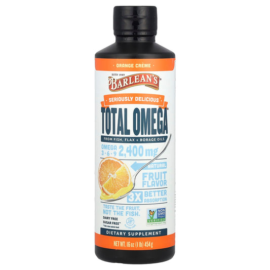 Barlean's Total Omega 3-6-9 Orange Creme 2400mg 16oz - Image 1