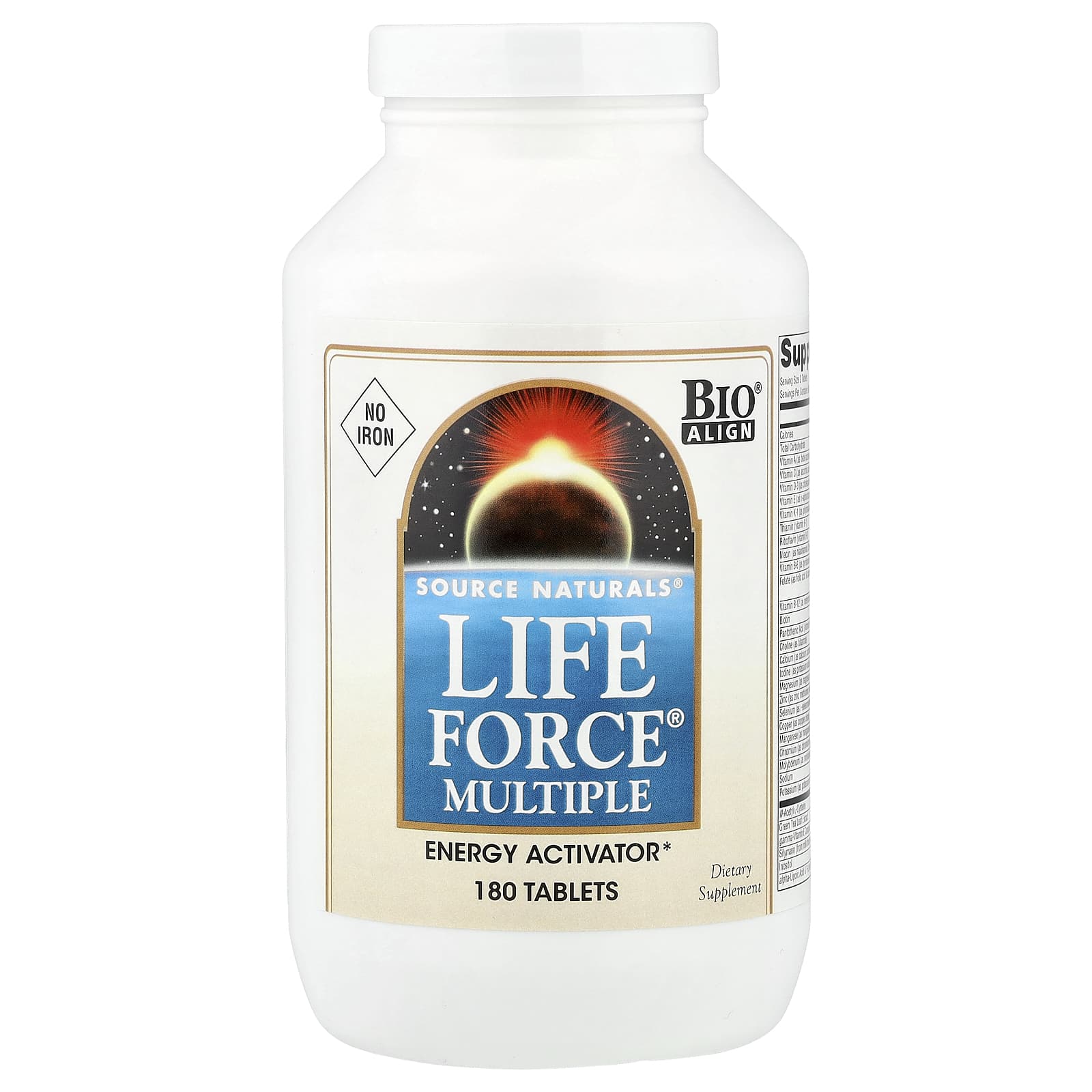 Source Naturals, Life Force® Multiple, No Iron, 180 Tablets - Image 1