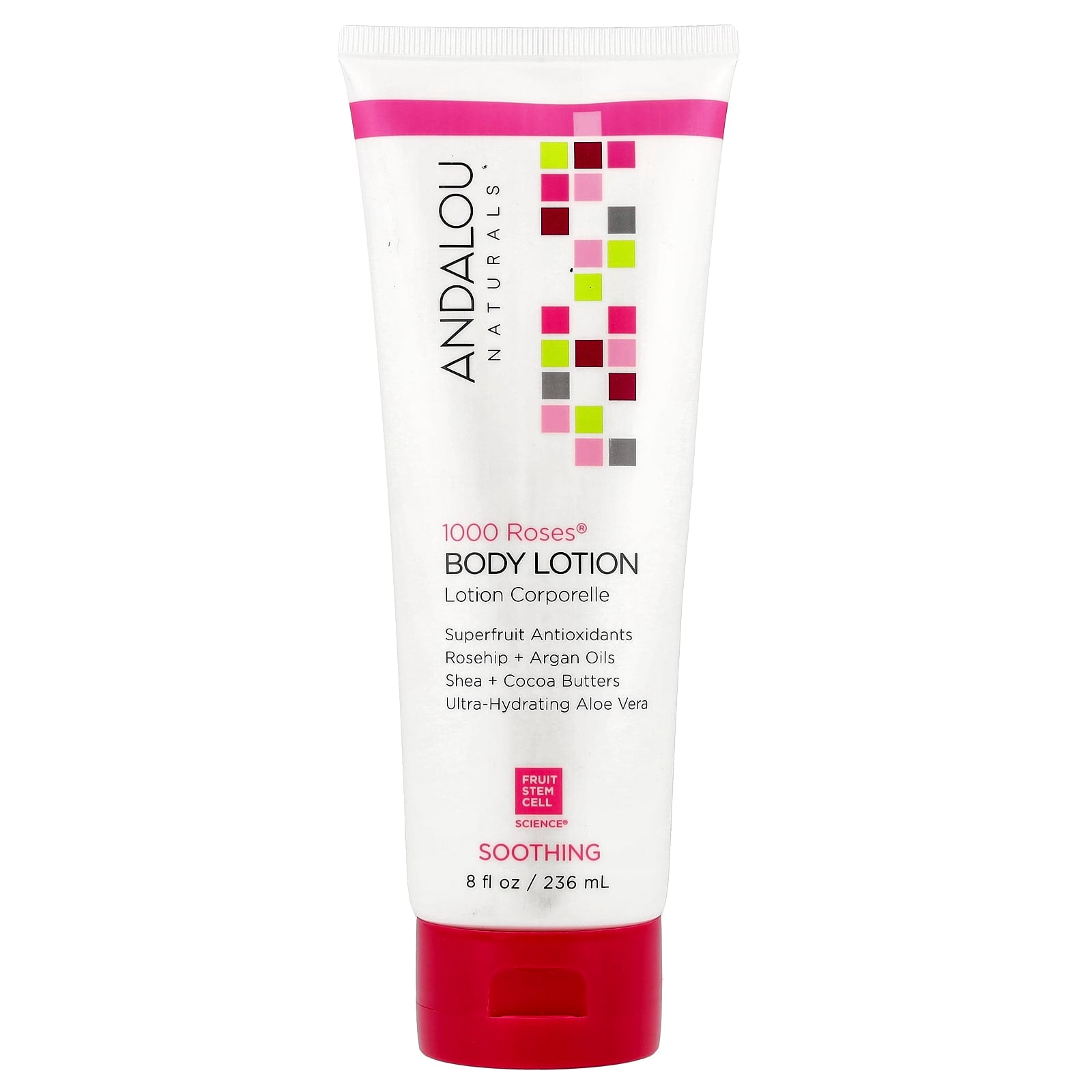 Andalou Naturals 1000 Roses Body Lotion, Soothing Dry Skin, 8 fl oz - Image 1