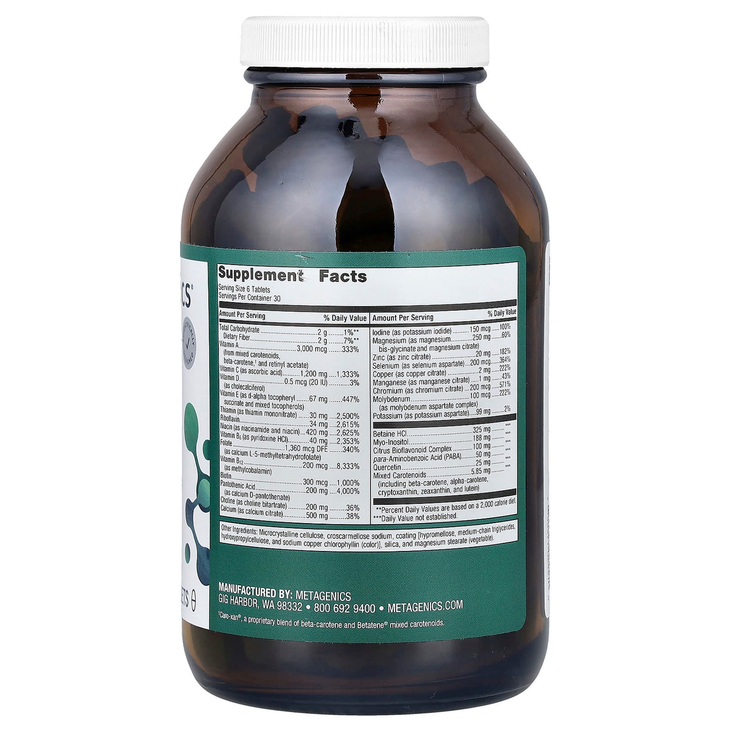 Metagenics, Multigenics® Multivitamin, 180 Tablets - Image 2