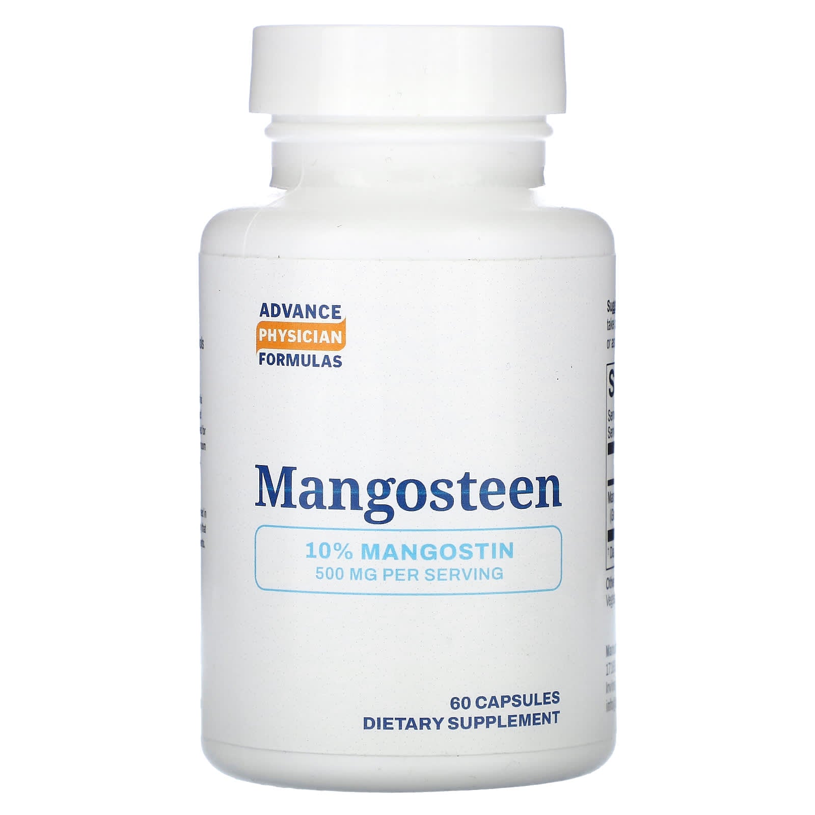 Mangosteen Dietary Supplement for Immune Support, 500mg, 60 Capsules - Image 1