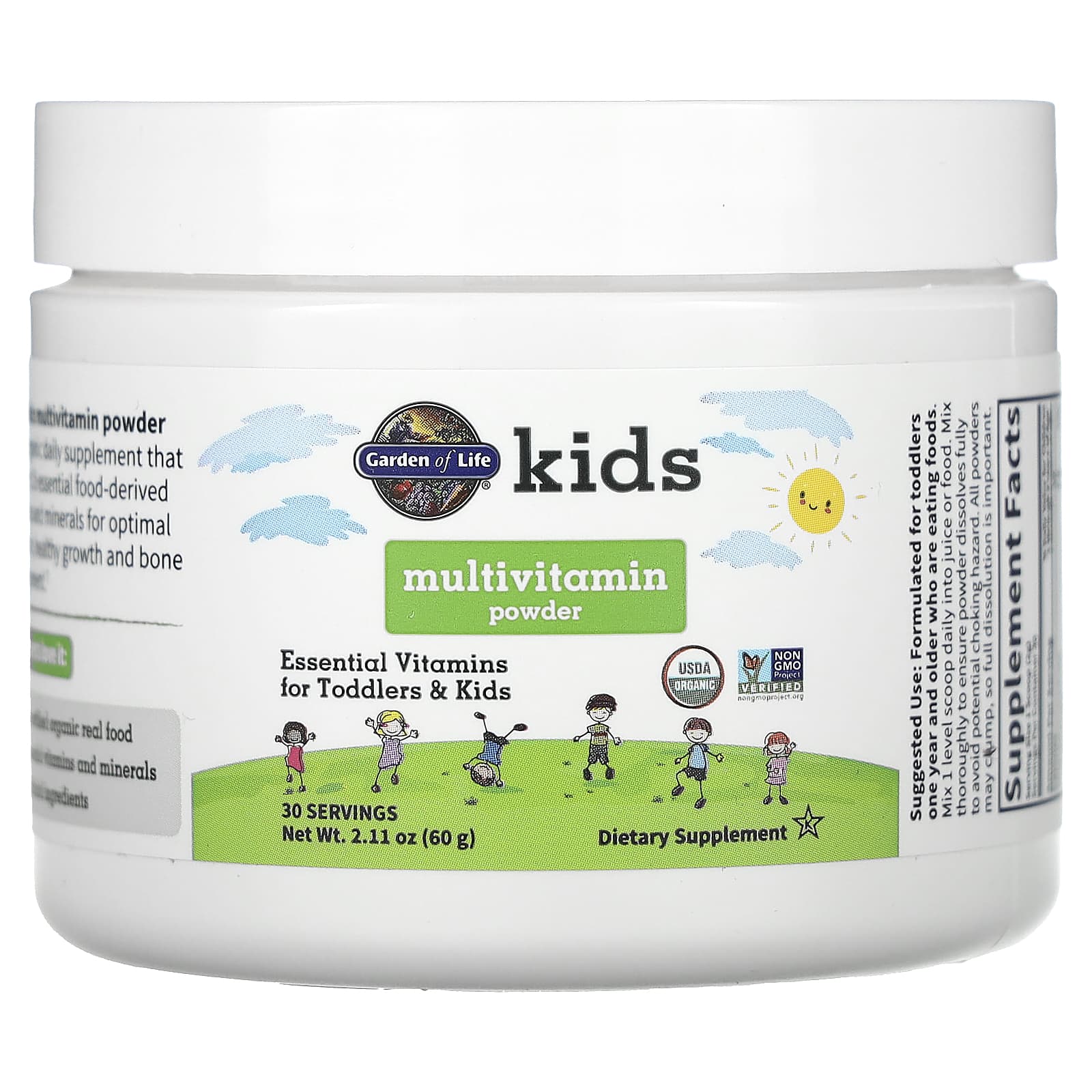 Organic Kids Multivitamin Powder | USDA Certified, GMO-Free - Image 1