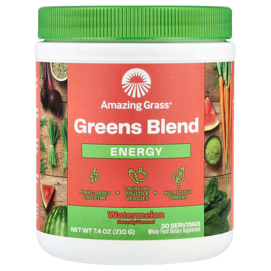 Amazing Grass Greens Blend with Energy and Caffeine - Watermelon 7.4 oz - Image 1