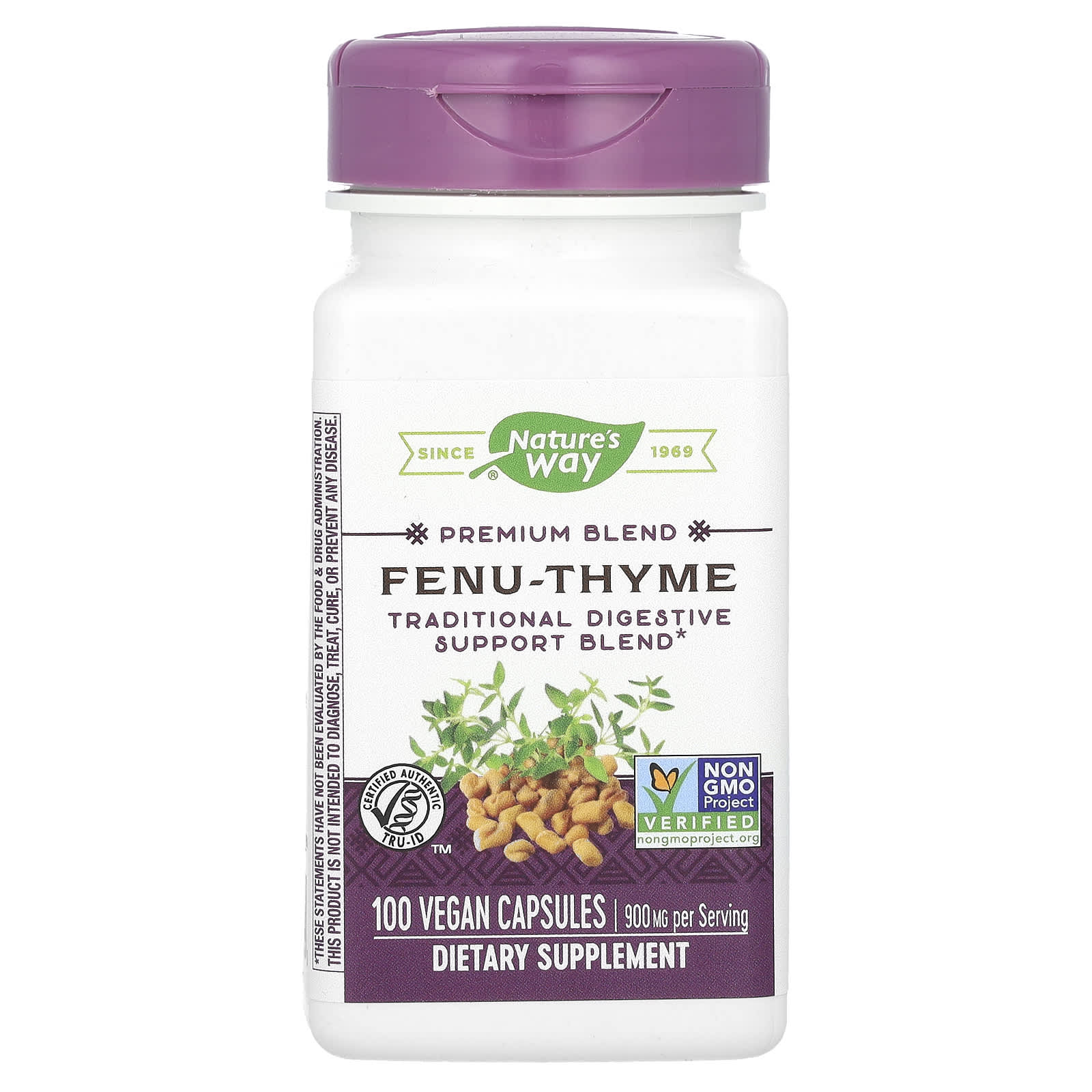 Nature's Way, Fenu-Thyme, 100 Vegan Capsules - Image 1