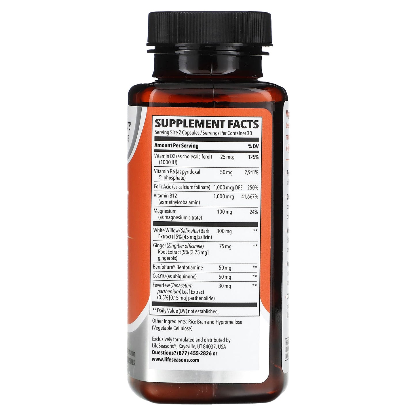 LifeSeasons, Migra-T, Tension Ease, 60 Veg Capsules - Image 2