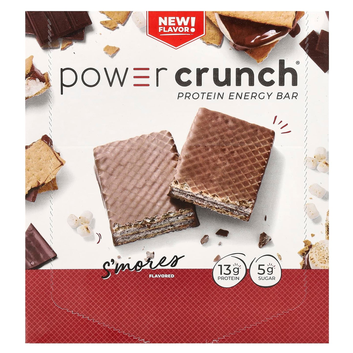 S'mores Power Crunch Protein Energy Bars - 12 Count, 1.4 oz each - Image 1