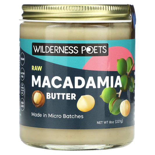 Wilderness Poets, Raw Macadamia Butter, 8 oz (227 g) - Image 1