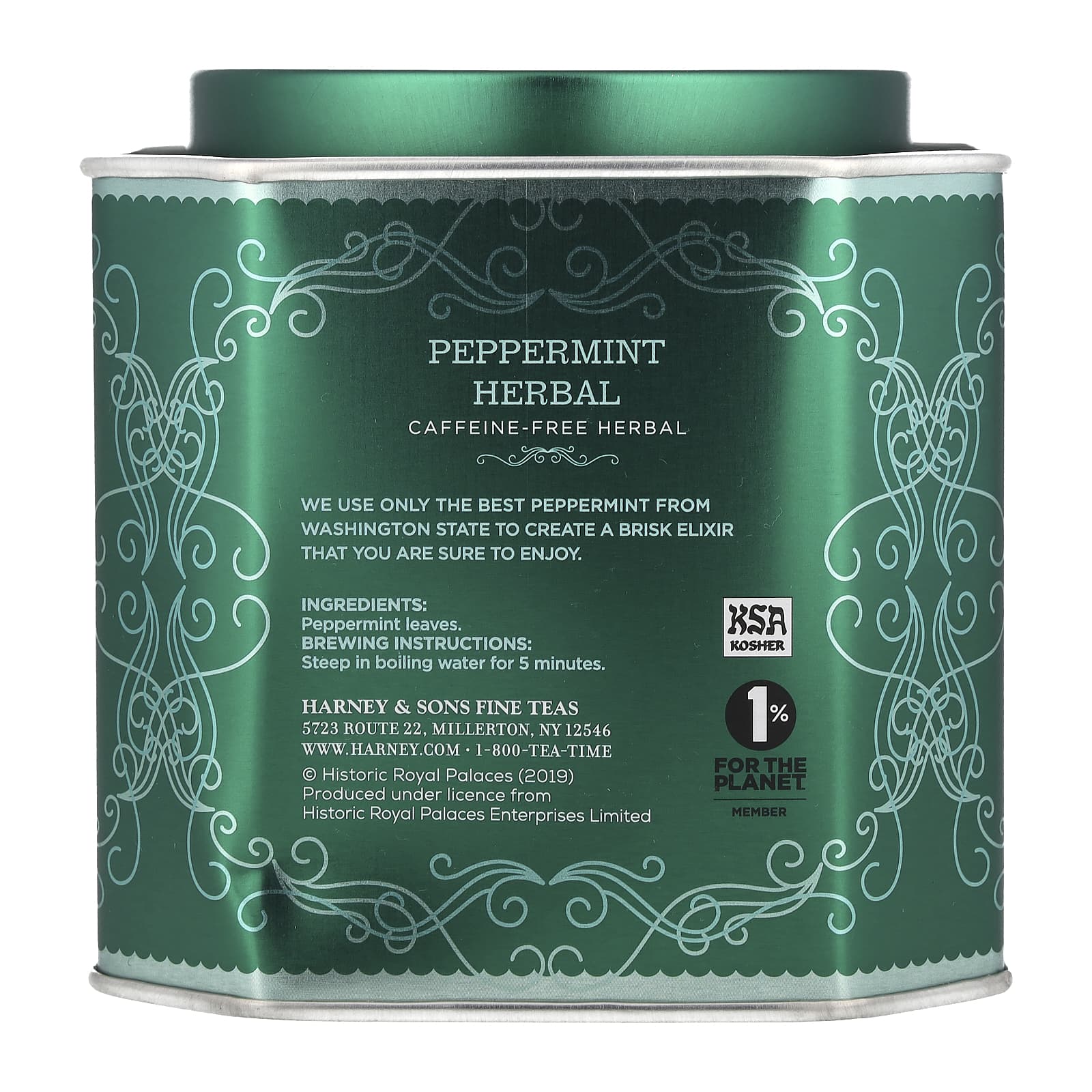 Peppermint Herbal Tea Sachets by Harney & Sons - Caffeine Free - Image 2