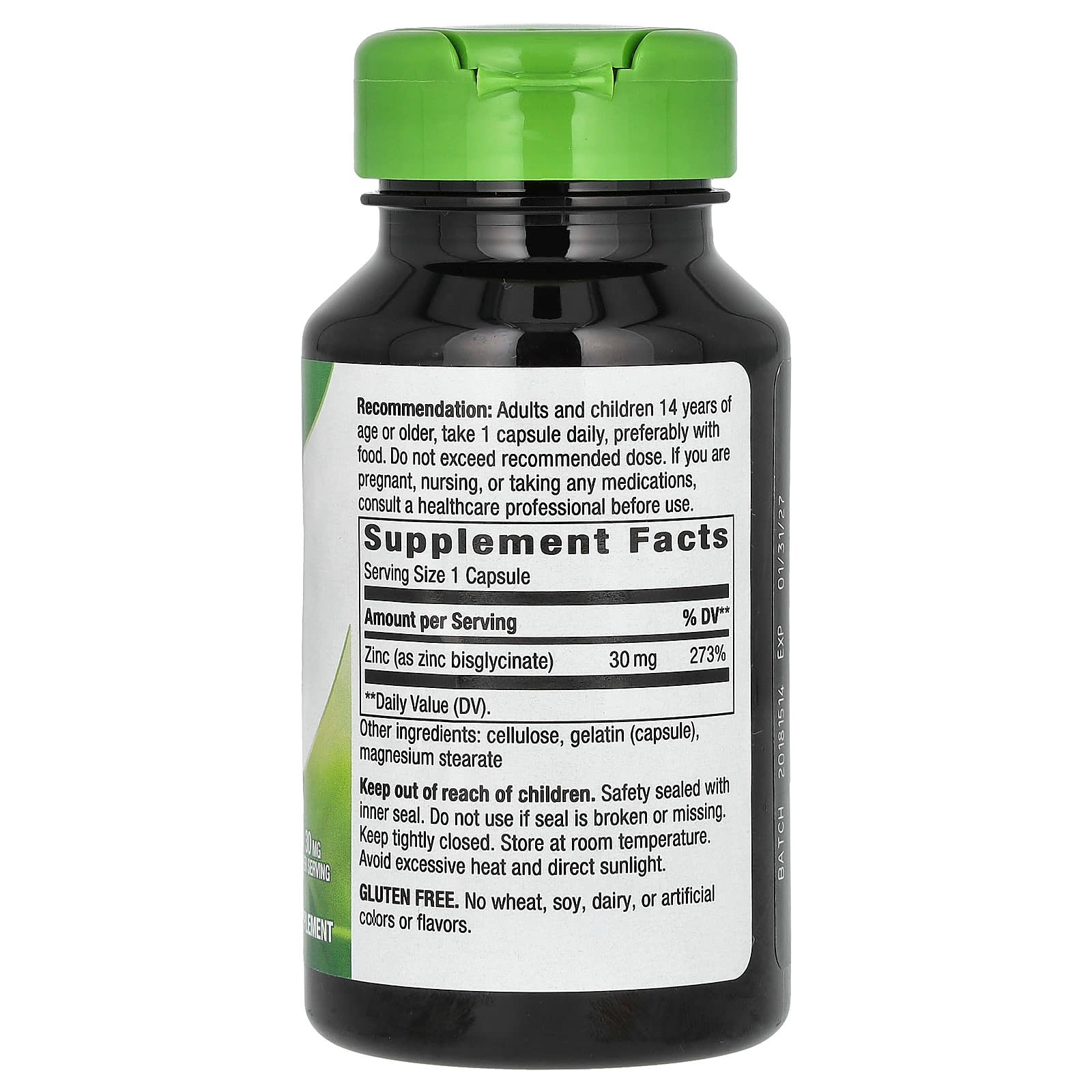 Nature's Way, Zinc Chelate, 30 mg, 100 Capsules - Image 2