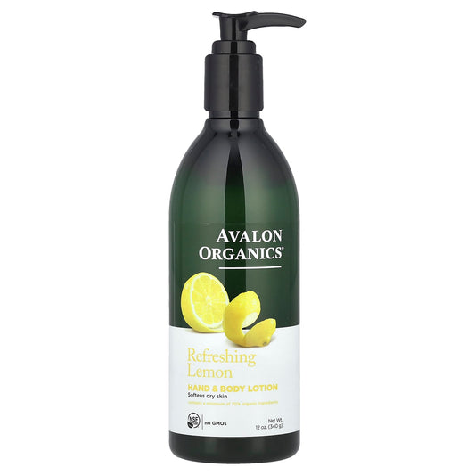 <em>Avalon Organics Refreshing Lemon Hand & Body Lotion, 12 oz, Organic Skincare</em> - Image 1