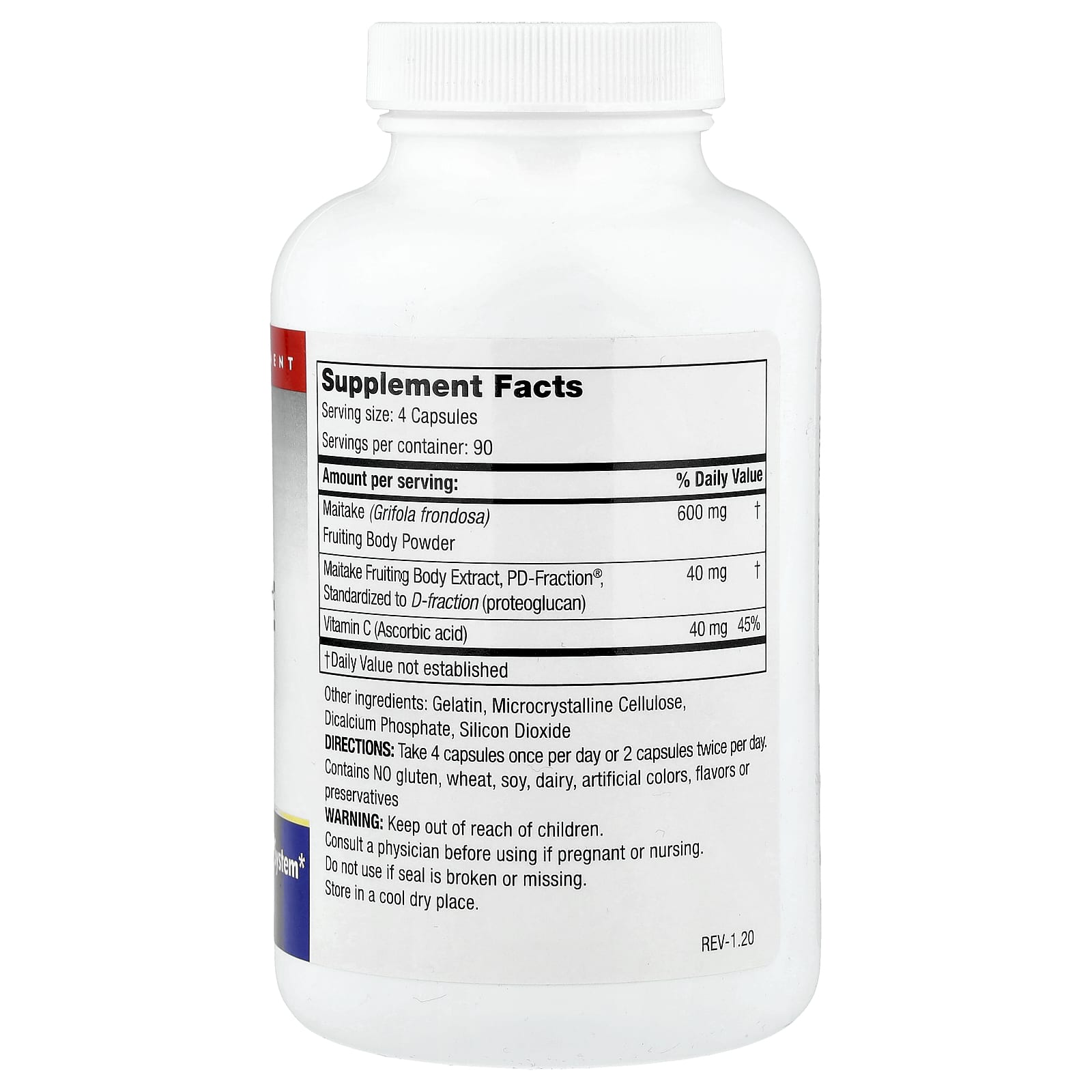 Mushroom Wisdom, Maitake D-Fraction®, Standard, 360 Capsules - Image 2